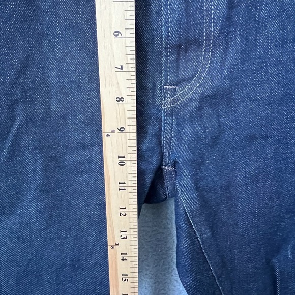 Uniqlo Jeans Mens 36x32 Blue Dark Wash Slim Straight Leg‎ Kaihara Selvedge - Picture 5 of 14